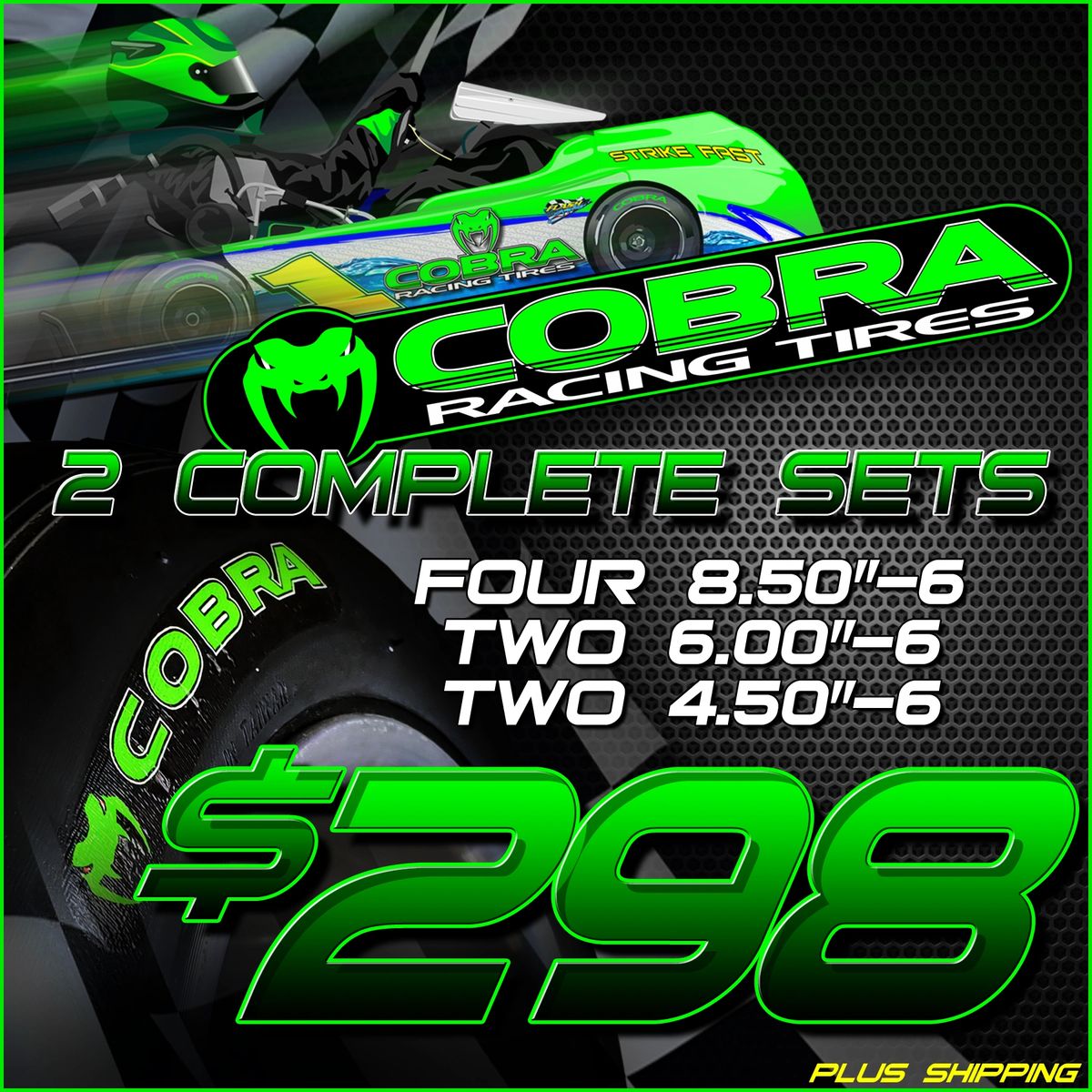 Two complete sets of Cobra Tires